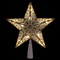 Northlight 9&#x22; Gold and White Glittered Star LED Christmas Tree Topper - Warm White Lights